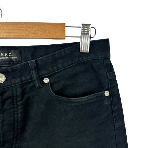 A.P.C.Black Petit New Standard Jeans Button Fly Mens 29 Slim-fit Stretch Denim - Picture 6 of 16